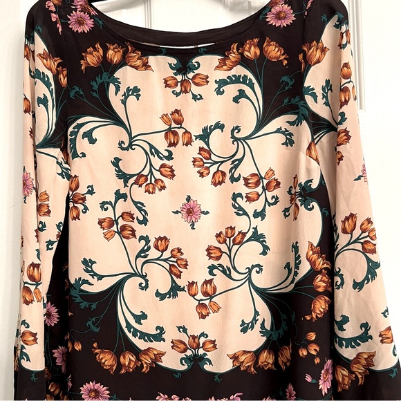 Anthropologie Maeve Silk Floral Top Size 8 - Picture 3 of 7